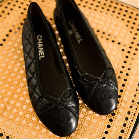 chanel ballerina|chanel ballerina flats black.